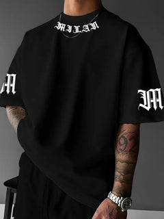 Men's summer sports T-shirt with breathable polyester knit and O-neck collar, casual style