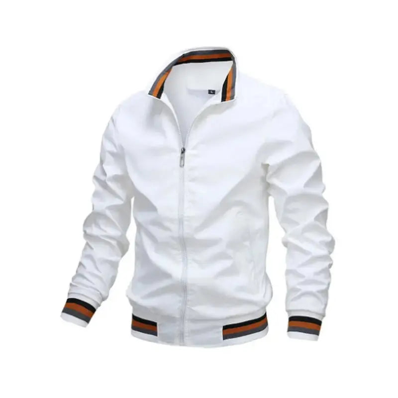Men Windbreaker Jacket White Casual Jacket